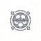 世界杯比分预测网官方Logo - 蓝色足球与地球图案